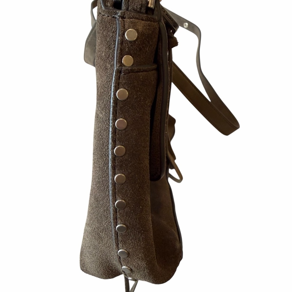 Rebecca Minkoff Darren Top Zip Shoulder Bag – Taupe Suede Leather Retail $350 - Picture 5 of 8